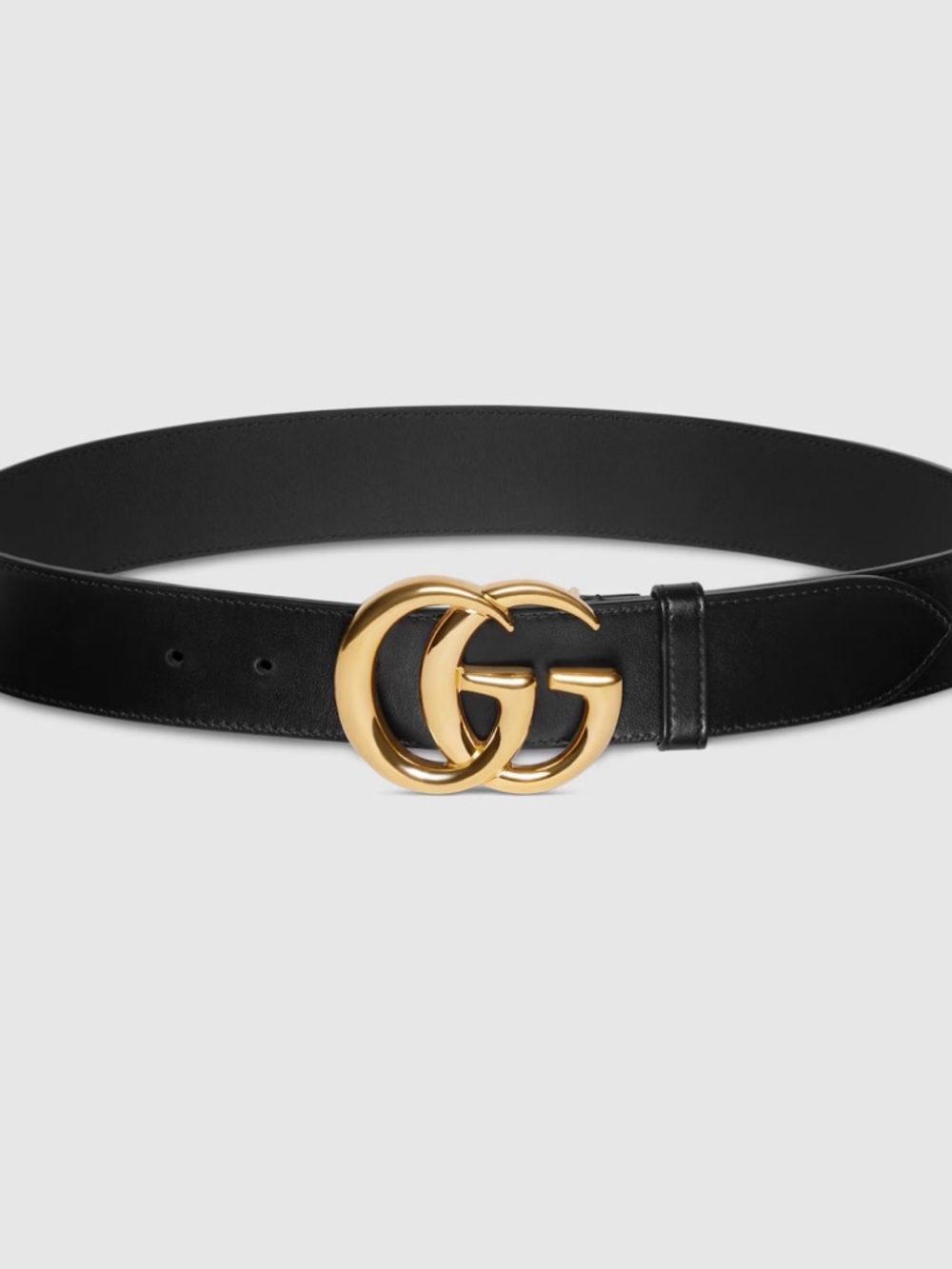 Gucci GG Marmont wide belt with gold buckle